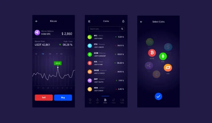 fintech app with crypto exchange