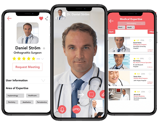 doctor and patient video consultation app