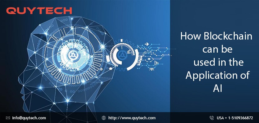 Blockchain can be used in the application of AI
