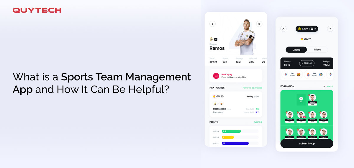 sports team management app