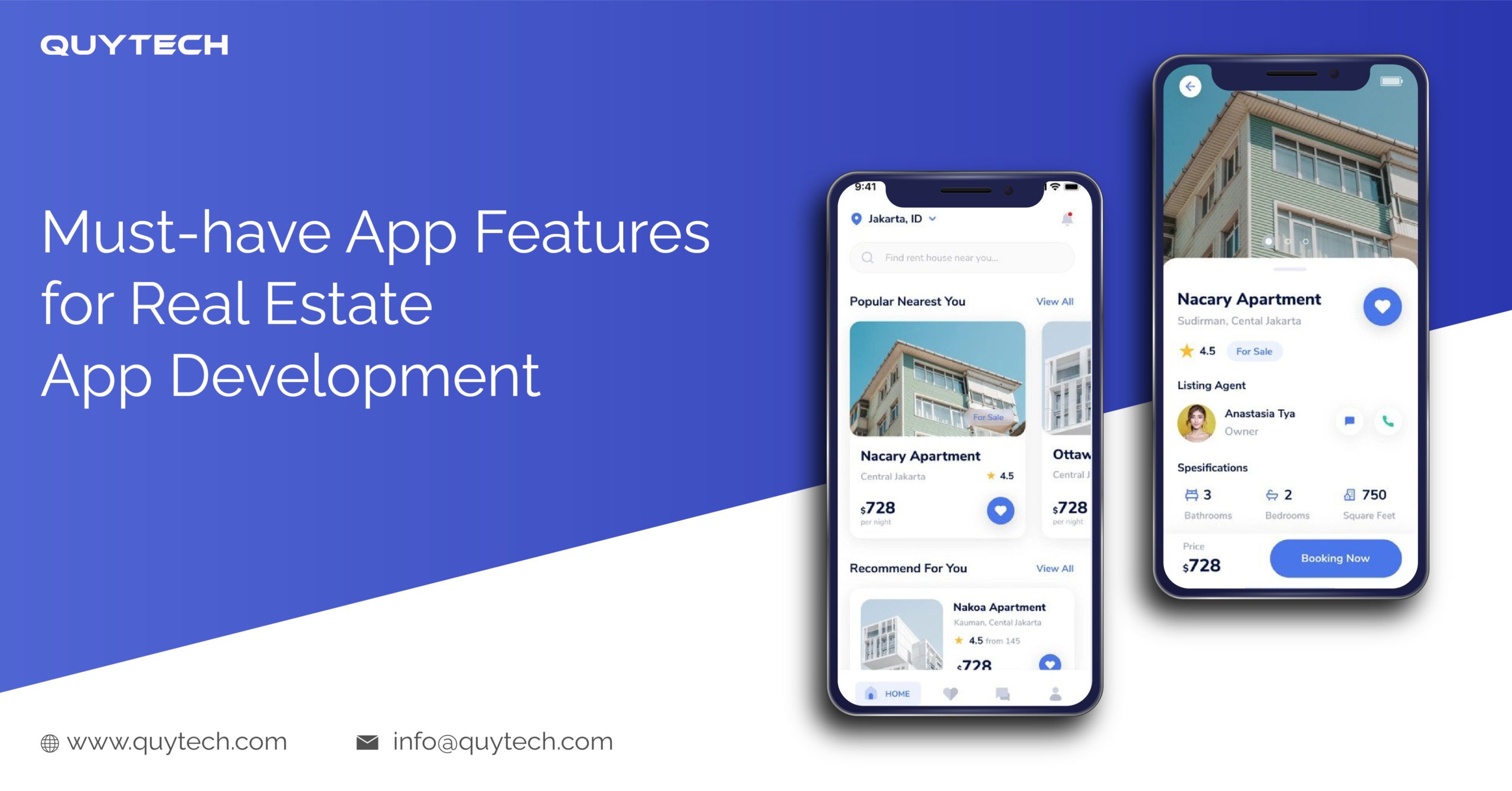 Features of real estate app development