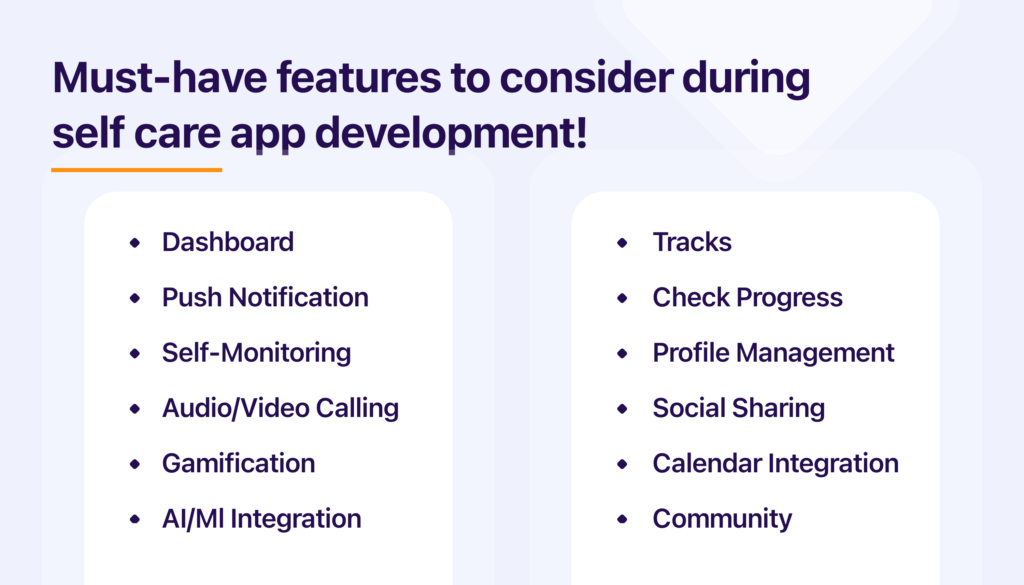 features of selfcare app like happify