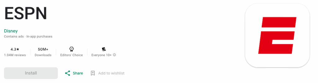 espn sports applications