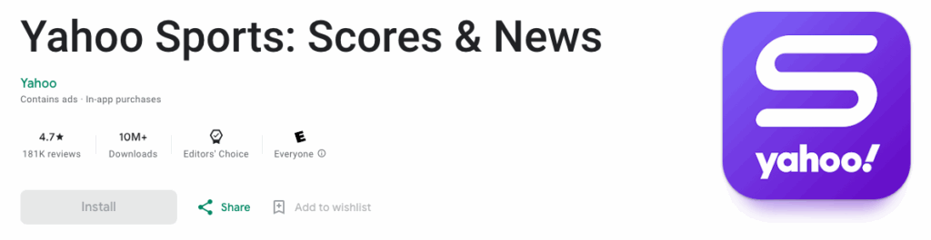 yahoo sports applications