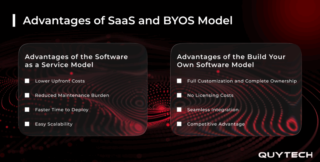 Advantages of SaaS and BYOS Model