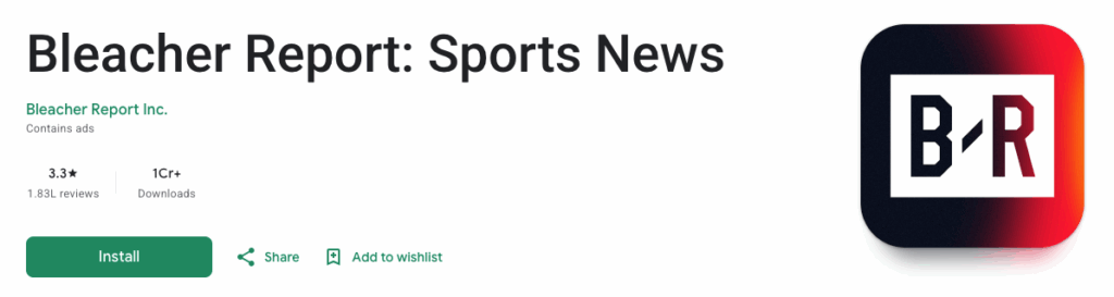 Bleacher Report Sports Applications