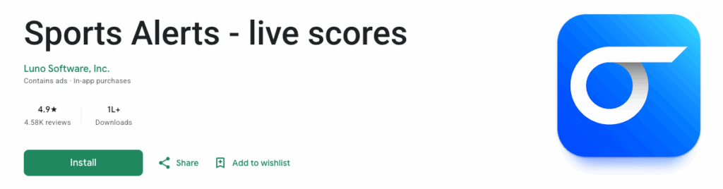 Sports Alerts Sports Applications